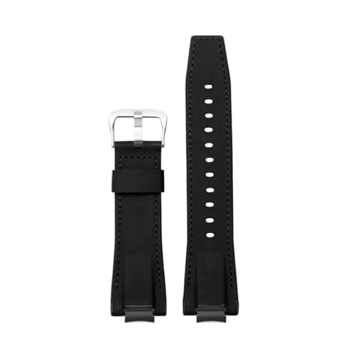 BYJQWKSQA Compatible With Casio MTG-B3000 Italian Leather Strap MTG B3000 Cowhide Watch Strap Modified Stainless Steel Adapters 