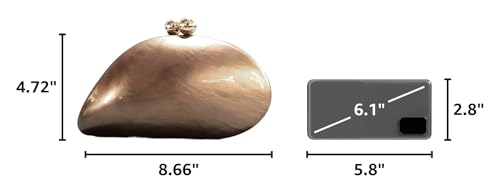 Image of Acrylic Shell Shaped Bag Luxury Marble Clutch Evening Purses for Women Glitter Handbag for Wedding Cocktail Party Prom