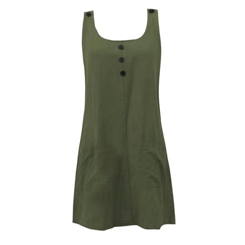 Robe pull femme en lin uni haut de gamme à lanières délicates - 3