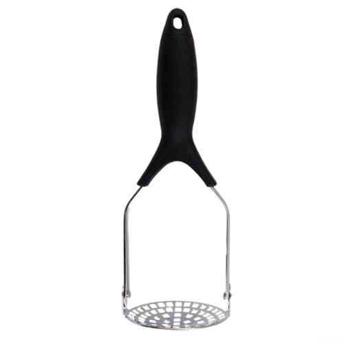 Image of Stainless Steel Folding Potato Masher for Mashing Cooked Potatoes and Other Soft Vegetables in Home Kitchen Use