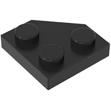 200 Piece Wedge, Plate 2x2 Cut Corner, Black, Compatible with Lego Parts 26601