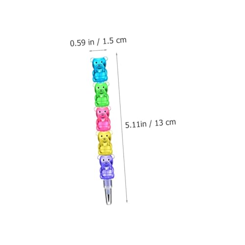 FUNNETOYU 20個 動物積み木ペン キッズ用スタッカブル色鉛筆 かわいい動物デザイン 滑らかな書き心地 学校やパーティーの景品に