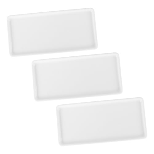 3Pcs Ceramic Storage Tray Versatile Organizer for Bathroom Vanity and Living Room for Toothbrush Cups Perfume Cosmetics and Decorative Items Compact