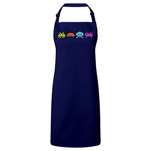 Tablier Cuisine Navy Pixel Invaders Jeux Vidéo Retro Gaming