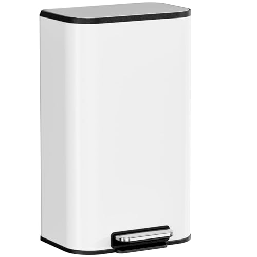 Caneca de basura rectangular de acero inoxidable 8 gal