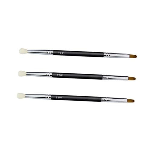 Gatuida 3pcs Double Sided Makeup Brushes Set Concealer Brush Sponge Eyeshadow Applicator