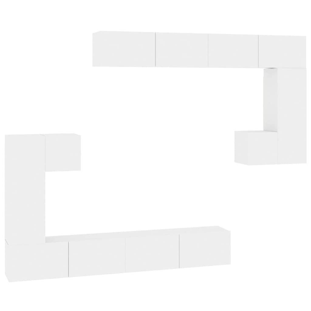Weißer TV-Hängeschrank aus Holzwerkstoff, Wandschrank für Fernseher mit elegantem Design, dekorativer Hängeschrank mit viel Stauraum für Schlüssel und Notizblöcke, pflegeleicht