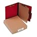 * Presstex Classification Folders, Letter, Four-Section, Executive Red,