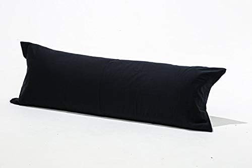 INSAFIANS Long Bolster Pillowcase Soft & Comfortable Covers for Pregnancy Maternity Orthopedic Support Ideal for Side and Back Sleepers (Ki 5 FT WITH COVER black)