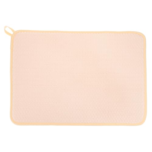 Tapete de secado de platos de microfibra rosa, alfombrilla absorbente cocina 2