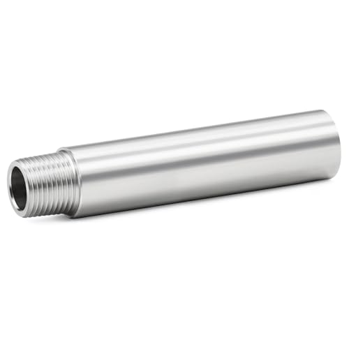 ChillWaves 304 Stainless Steel Pipe Fitting, Nipple Cast Pipe 1" NPT Male x 1" NPT Female Thread 6" Length(150MM)(1-PACK)