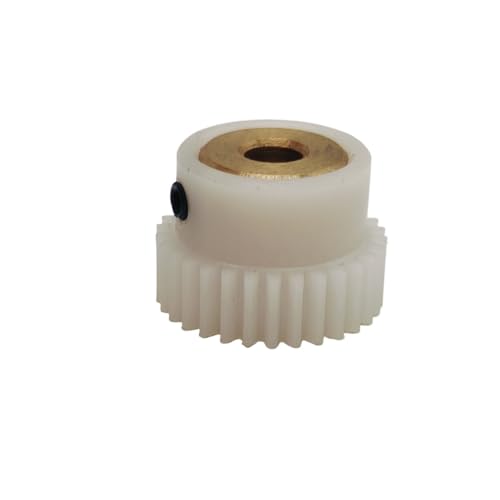 Cylindrical Drive 1pcs POM 0.8M 36T Spur Gear with Copper Sleeve Straight Teeth Pinion Gear 0.8 Module 36 Teeth Step Cylindrical Gear Rack Machinery(6MM BORE)