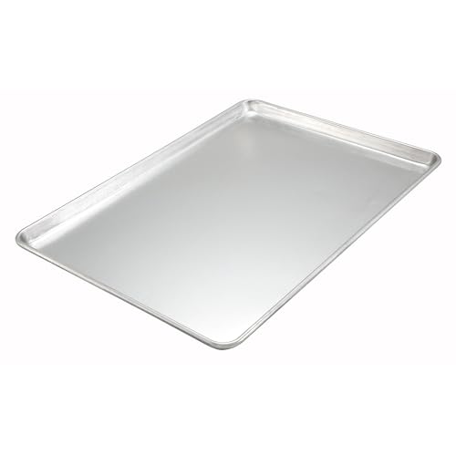 Winco Commercial-Grade Aluminum Sheet Pan, 18 Gauge, 1/2 Size