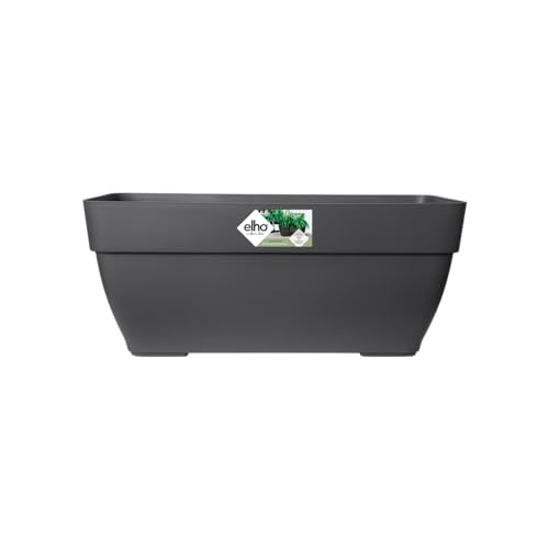 Elho Vibia Campana Trough 80 - Jardinera por Exterior - Ø 76.5 x H 33.3 cm - Negro/Anthracite