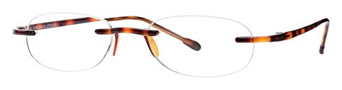Scojo Gels 71525 Rimless Reading Glasses,Tortoise,48 mm