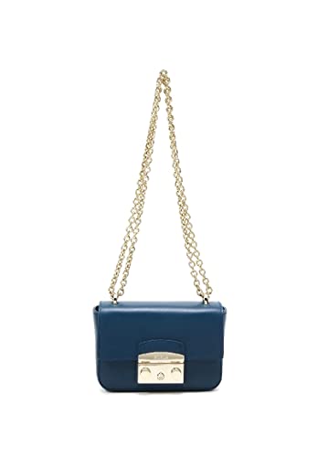 FURLA Mini bolso bandolera Metropolis Blu Jay (WB00828-AX0733-1785S-1-007), Azul Jay
