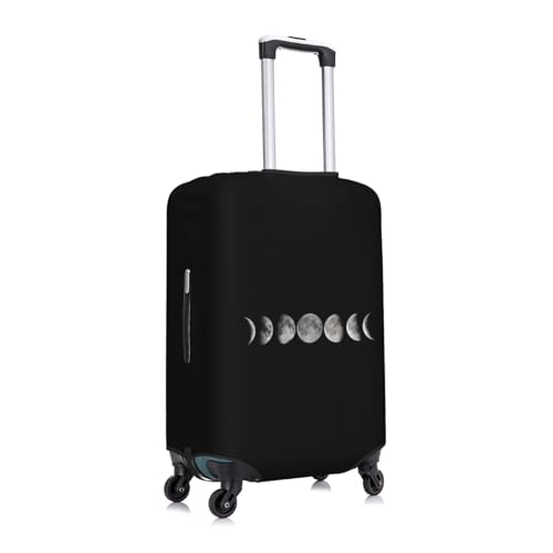 Phases of The Moon Travel Luggage Cover Suitcase Protector Fits 18-21 Inch Case(Black,S)2