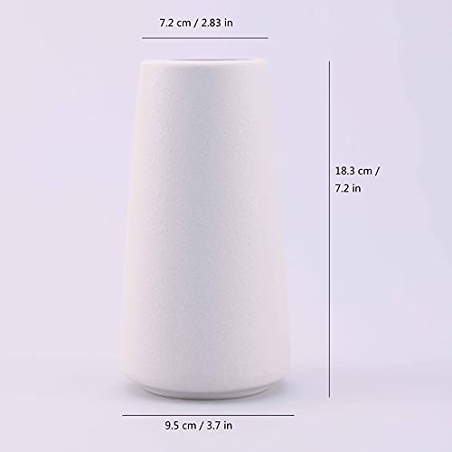 Ceramic Vase - Flower Vase Minimalism Style For Modern Table Shelf Home Decor, Fit For Fireplace Bedroom Kitchen Living Room Centerpieces Office Desk (Solid White, Big) #TOP6