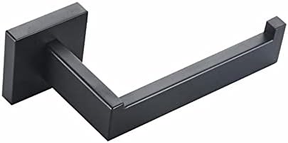 Matte Black 4-Piece Set Bathroom Accessories 304 Stainless Steel Wall Mount Toilet Holder Towel Bar Ring Robe Hook - ( Color: Towel Ring )