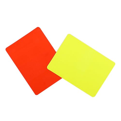 GRABLOOM Sports Referee Penalty Cards for Soccer Sport Football Game Referee Card PVC Football Referee Card Redness Yellow Cards Socc, No standard