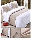 Mengersi Solid Bed Runner Scarf Protector Sli...