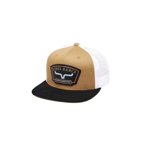 Image of Kimes Ranch Amboy Hat - Unisex High-Profile Snapback, Tall Boy Fit, Flat Bill, Cotton Twill, Leather Front Patch