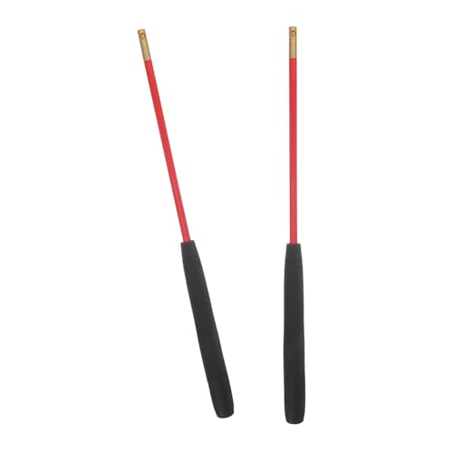 VICASKY Palos de Diábolo Tradicionales Mango Antideslizante, 44.5 Cm, Vidrio Reforzado Sólido Cabeza de Cobre, Diseño Orificio para Cuerda, Juego Malabares Interior y Exterior, 1 Par
