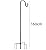 DDGAO Wild Bird Feeder Pole. Feeding Station with Decorative Finial & One Hooks for any Feeders such as Seed, Peanut, Sunflower & Fatball. Metal, Freestanding Ready for the Garden & Outdoors