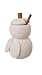 Ceramic Bee Honey Pot with Wood Dipper - White Honey Jar with Wooden Honey Dipper - 12oz Honey Container with Dipper - (4"x 4" x 6")