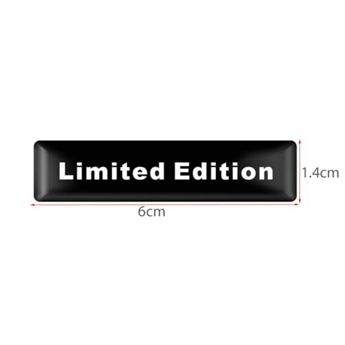 Image of Pair Set Limited Edition Emblem 3D Badge Replacement for Car Motorcycle Window Sticker Decal (Black White)