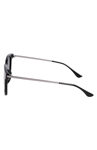 Cole Haan Women's Ladies Polarized Sunglass Rectangular, Black, 53mm3