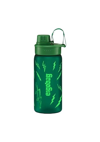 ergobag Motiv BPA-frei 550 ml auslaufsicher und Kohlensäure geeignet spülmaschinengeeignet Blitze - Dunkelgrün