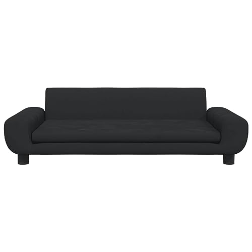puraday Hundebett Schwarz 100x54x33 cm Samt Hundesofa Katzensofa Hundebetten Katzenbett Bequeme Haustierbett Stilvolles Design Kann Im Wohnzimmer Oder Schlafzimmer Platziert Werden