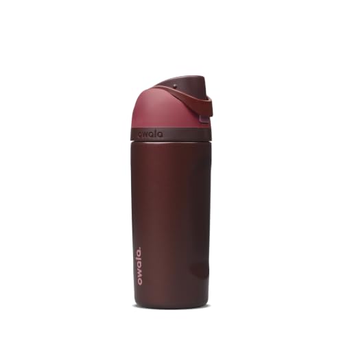 Owala Kids FreeSip Insulated Stainless Steel Water Bottle with Straw for Sports, Travel, and School BPA-Free Sports Water Bottle, 16 oz, Black Cherry by Owala - Used condition - US$22.99