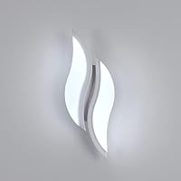 Aiskdan Aplique Pared Interior LED 20W, Lampara Pared Moderna, Aplique Pared Acrílica de Metal Para Dormitorio, Sala de Estar, Escalera de Lampara de Pared, Luz Blanca de 6500K