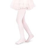 TIEJIAN Pink Ballet Tights for Girls, Ultra Soft Girls Dance Tights, Toddler Ballet Tights(Toddler/L