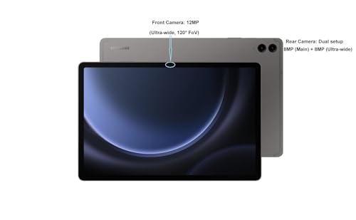 Image of Samsung Galaxy Tab S9 FE+ Plus Android Tablet (12.4 inch Touchscreen, 8GB RAM, 128GB Storage + 256GB SD Card, 18-Hr Long Battery Life, S Pen, 1 Front Camera + 2 Rear Cameras, Lightweight Design), SM-X610 | Touchscreen, 18-Hr Long Battery Life, S Pen, 1 Front Camera + 2 Rear Cameras, Lightweight Design, Slim, Android, SM-X610
