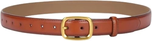 Belts for women, Waist Belt Women's Waist Belts Alloy Pin Buckle Belts Casual And Versatile Vintage Leather Jeans Belt Adjustable(Brown)