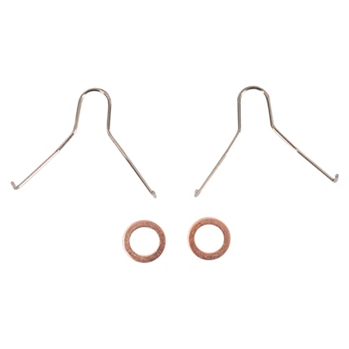 Image of TRQ Front Brake Caliper Set Zinc Coated Brackets Hardware Compatible with 2003-2006 Acura MDX