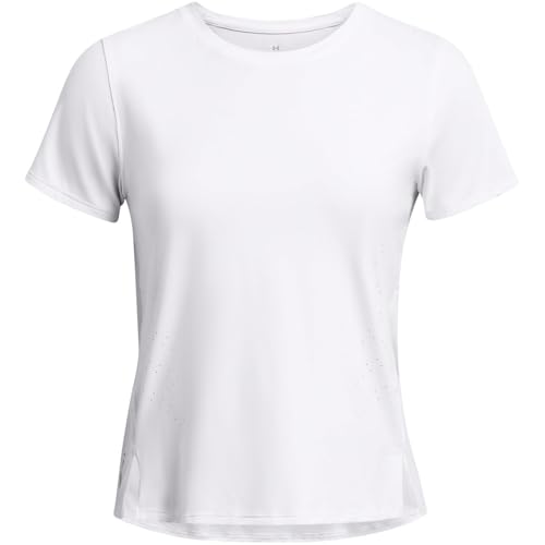 Vêtements de Course Under Armour Laser SS Blanc pour Running Estival