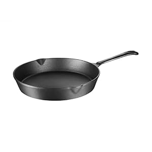 Vogue Cast Iron Skillet Frying Pan, Round, 25cm / 10 inch – All Hobs Including Induction M655