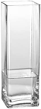 Vaso Di Vetro Quadrato 30 Cm - Moderno, Minimalista, Per Fiori Freschi O Secchi - Foto 2