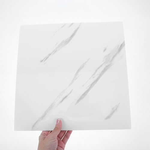 Azulejos autoadhesivos impermeables y lavables con acabado mármol de 30 cm protectores contra manchas 5