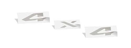 Image of Reflective Concepts 4x4 Emblem Overlay Decal Sticker -Fits: 2019-2026 Ram, NOT for Classic - (Color: Silver-Gray)