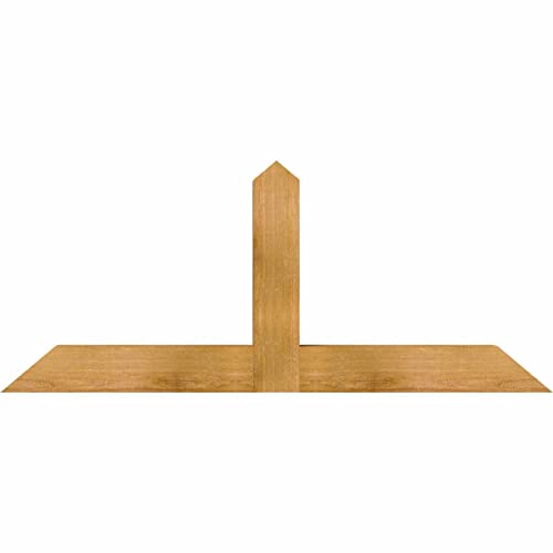 Ekena Millwork 48"W x 20"H x 4"D x 4"F, 10/12 Pitch, Portland Rough Sawn Timber Gable Bracket, Western Red Cedar