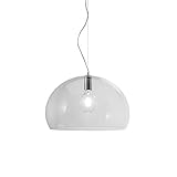 lampara techo fly kartell Made in Italy Kartell Small Fl/Y Lámpara, Cristal, 38 x 28 x 38 cm