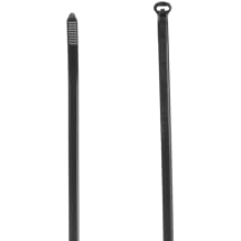 Thomas & Betts TY525MX 7" Black Cable Ties, 50 lb Tensile Strength, Stainless Steel Barb and Infinite Locking Positions, Weather and UV Resistant Nylon for Indoor and Outdoor Use, 100 Pack