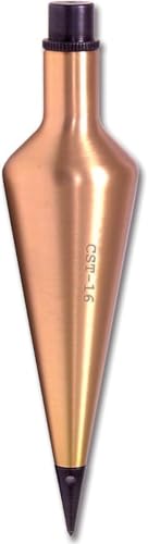 14 Oz Solid Brass Plumb Bob With Hardened Steel Tip