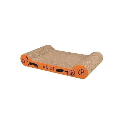 TRIXIE Kratzpappe Wild Cat mit Katzenminze - für die natürliche Krallenpflege - 41 × 7 × 24 cm - blau - 48000