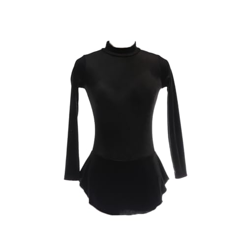 Girls Fashion Figure Skating Dress Simple Style Women Ice Skating Costume Rhythmic Ballet Gymnastics Leotard Plain Color (Purple,Small)